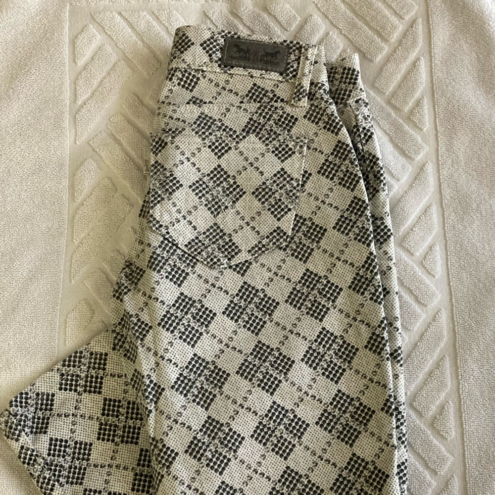 Levi’s 524 Too Super Low Argyle Pattern Jeans - image 1